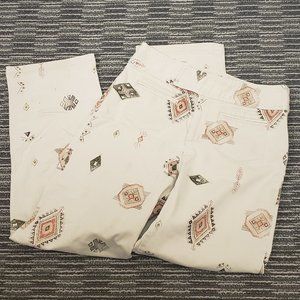 Chico's Design, sz1.5 (10), southwest design pattern, cotton blend jeans